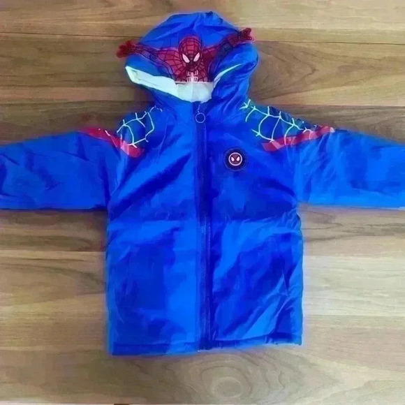 BRAND NEW Spider  Man lined coat for kids - Picture 1 of 7